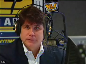 Former Illinois Gov. Rod Blagojevich hosted a two-hour radio program in Chicago Wednesday.