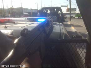 On patrol with 55th battalion out of Mexico City, part of 5,000 new soldiers now patrolling Juarez, Mexico.