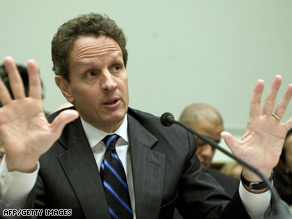 Treasury Secretary Timothy Geithner says he never rides first class.