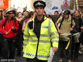 The London protests weren't as violent as feared.