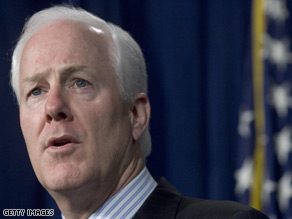Sen. John Cornyn's emphasis on needing Specter to help deny Democratic senators a filibuster proof majority is an unexpected one.