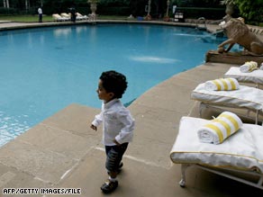 Children play at the hotel pool which left an mark on CNN’s Sara Sidner.