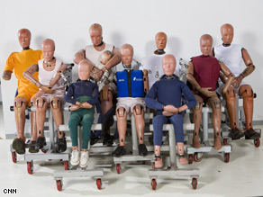 Meet the family: Hyundai's crash test dummies await their next outing.