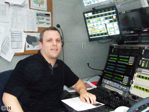 Eric Brodsky, Technical Production Manager, manages all the shots coming into our control room in the morning.