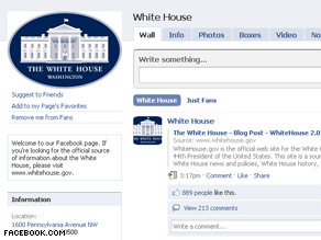 The White House now has a page on the popular social networking site Facebook.