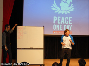 Jeremy Gilley at the Scholastic Auditorium in Manhattan last week.