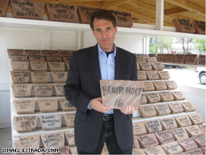 David Mattingly holds the memorial of Blair Holt.