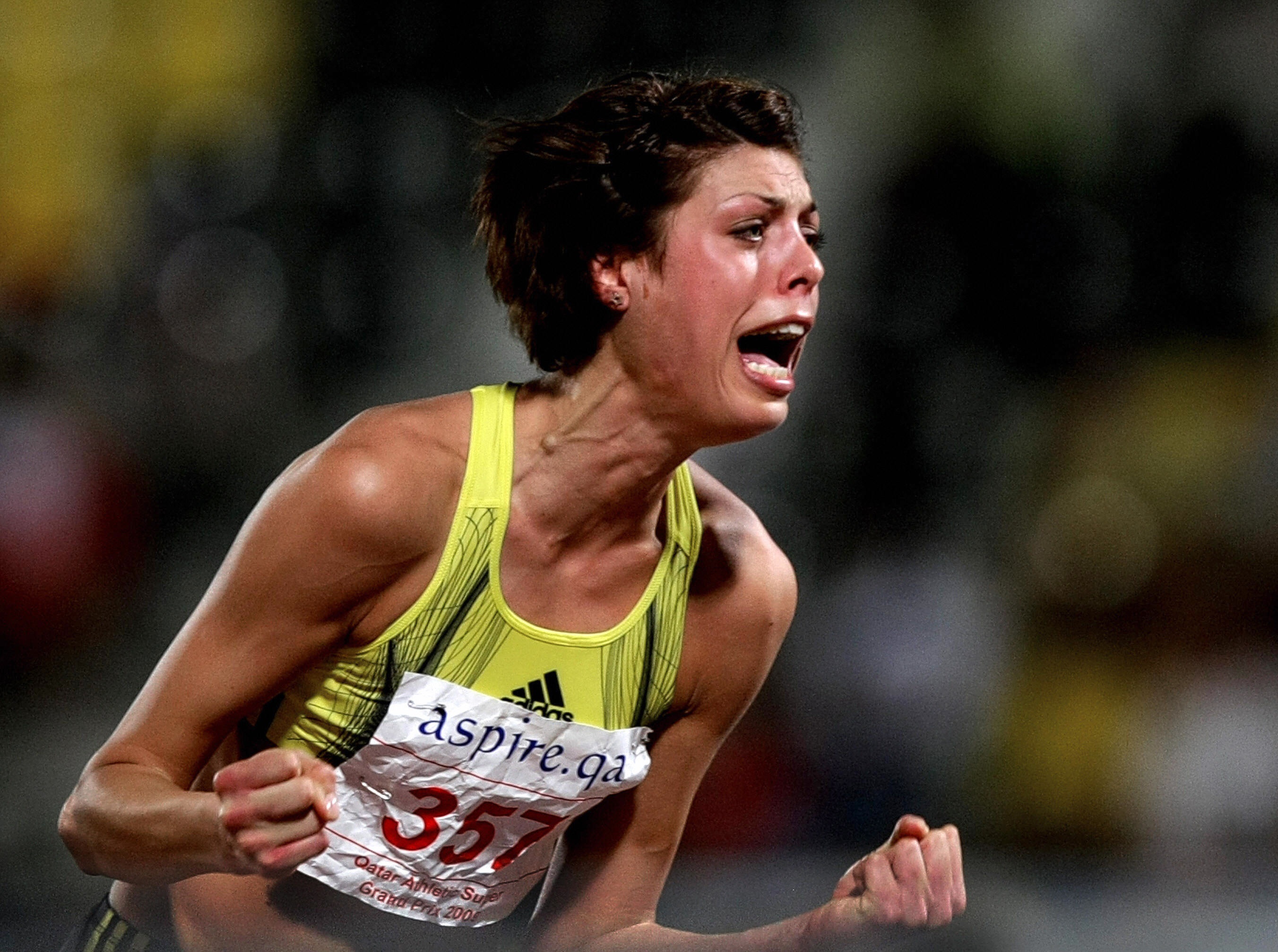MARWAN NAAMANI/AFP/Getty Images. Blanka Vlasic of Croatia screams after clearing 2.05m to win the high jump competition at the Qatar Super Grand Prix in Doha on May 08, 2009. Vlasic clinched a new tournament record but failed to break her own personal best of 2.07m or set a new world record of 2.10m.