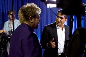A behind the scenes look after we finished interviewing Sir Elton John.
