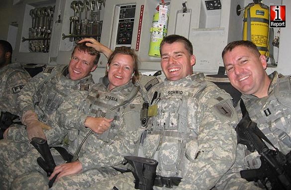 CDR Tracy Vissia smiles, second from left.