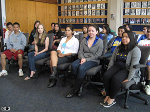 A group of undocumented students interviewed for the story.