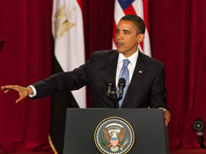 U.S. President Barack Obama makes his key Middle East speech at Cairo University