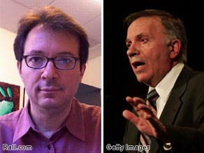 Ted Rall (L) and Tom Tancredo (R).