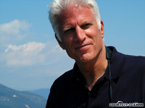 Ted Danson says a 'closed' sign on a beach led him on a 20-year quest to save the world's oceans.