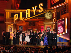 Cast and crew of 'The Norman Conquests' speak on stage during the 63rd Annual Tony Awards at Radio City Music Hall on June 7, 2009 in New York City.