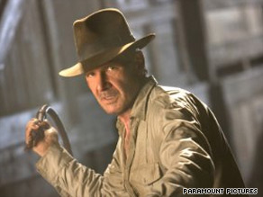 Harrison Ford cracks the whip as movie icon Indiana Jones.