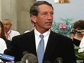 South Carolina Gov. Mark Sanford chokes up on Wednesday as he admits to having an affair.