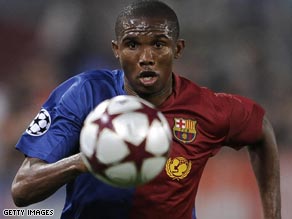Eto'o looks set to become the highest paid player in the world.