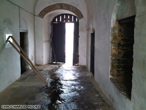 The 'door of no return' at the Cape Coast Castle. Slaves would exit this door and board ships bound for the western hemisphere.