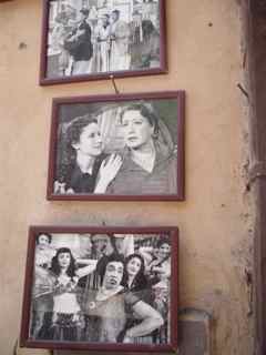 Rym Momtaz/CNN. Pictures from the 1940s and 1950s 'Golden Age' of Egyptian cinema hang in an alleyway. The only official cinema industry in the Arab world, Egyptian cinema is wildly popular around the region.