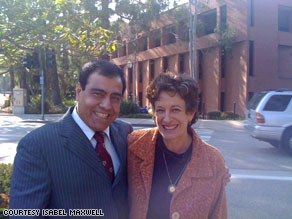 Dr. Izzeldin Abuelaish with the author, Isabel Maxwell, taken at UCLA in April earlier this year.