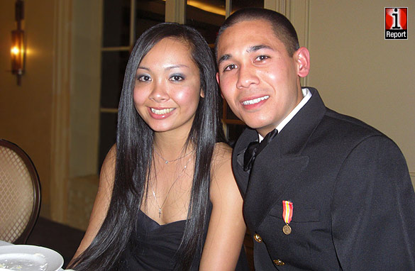 Nina Potinam and her boyfriend, Ens. Michael Lancaster.