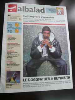 Local newspaper cover announcing Snoop Dogg's concert. Photo by Habib Battah