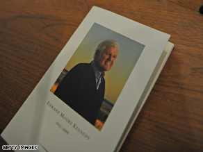 Attendants of Sen. Ted Kennedy's funeral were handed this program.
