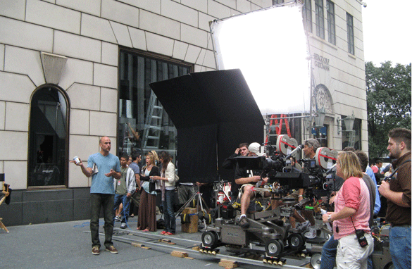 Sex and the City 2 shoot on Fifth Avenue in New York City.