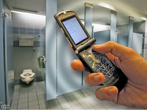 cheating homemade cell phone bathroom