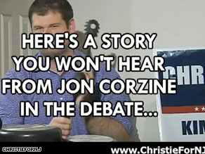  Chris Christie released a spoof music video on the Internet that asks voters if they can afford four more years of Democratic Gov. Jon Corzine.