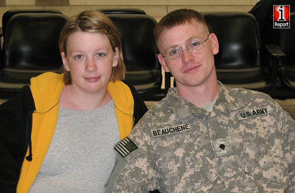 Rachel Beauchene and her husband Army SPC Joshua Beauchene.