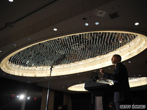 President Obama spoke at a fundraiser for the DNC in New York City last week.