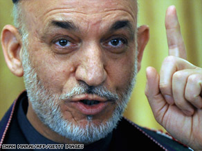 Afghan President Hamid Karzai addresses a press conference at the Presidential Palace in Kabul.