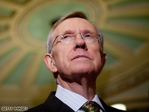 Senate Majority Leader Harry Reid (D-NV) spoke at a news conference on Capitol Hill yesterday in DC. Reid discussed efforts to pass health care reform legislation.