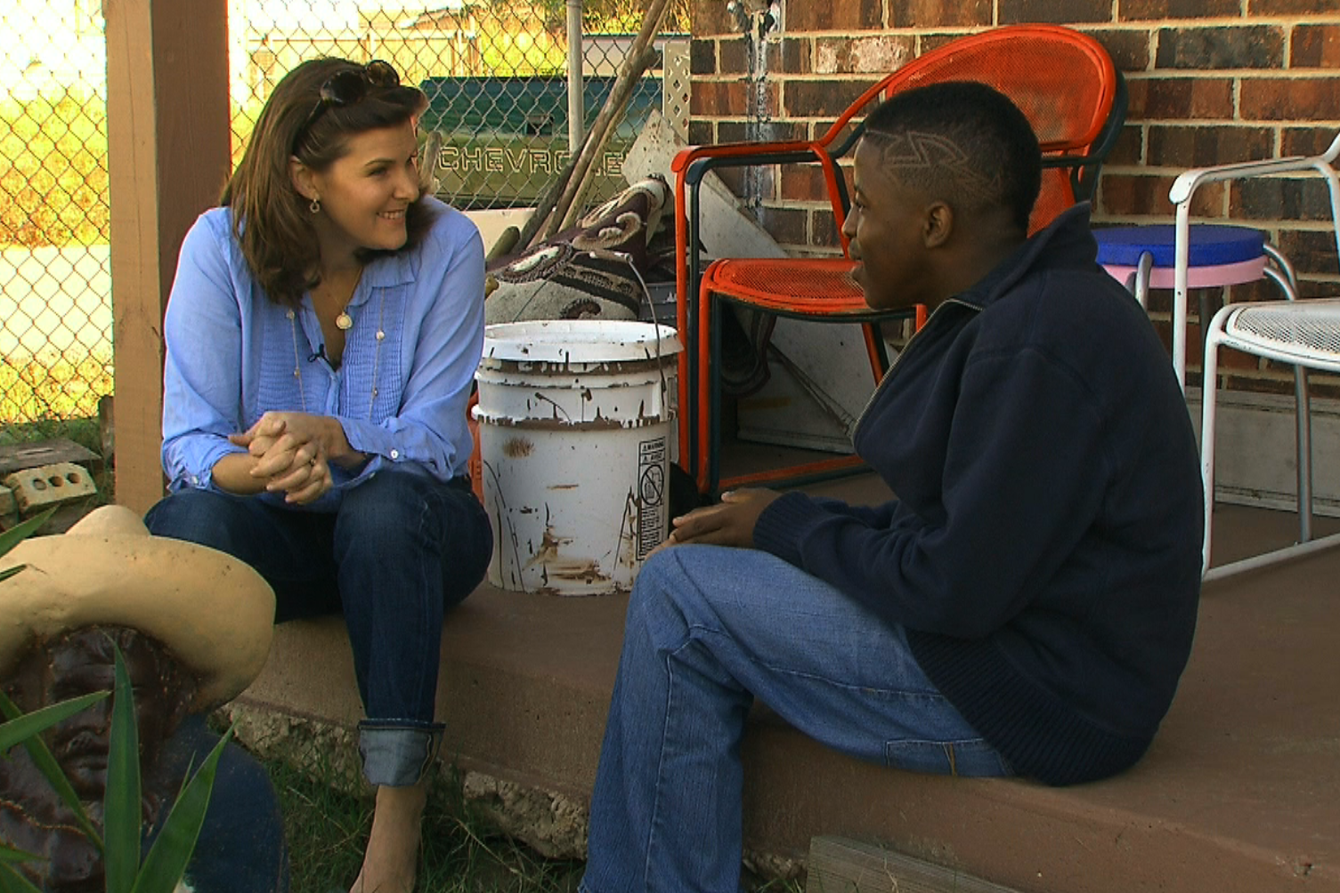 Campbell and Charles at his home in New Orleans.