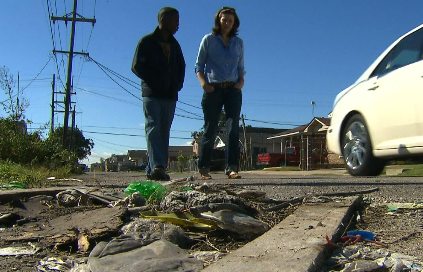 Charles showing Campbell his neighborhood.