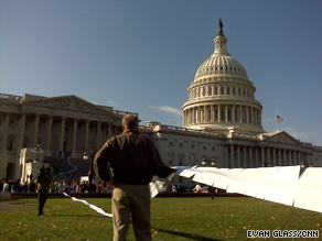 Before Saturday's event ended, Republican lawmakers tried to dramatize the size of the Democrats’ bill by unfurling all 1,900 pages--taped together--from the Capitol’s east front to the top of the House steps.