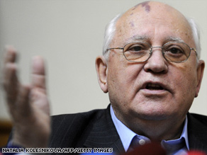 Former Soviet Union leader Mikhail Gorbachev .