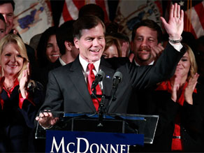 Republicans pulled off a significant victory with Robert McDonnell defeating Creigh Deeds.