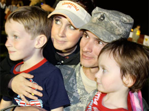 The Wolf family, from left to right, Zachariah, Margaret, Master Sgt. Steve Wolf and MacKenzie Lee.