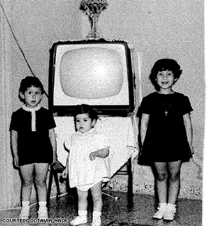 Octavia Nasr, center, circa 1967.