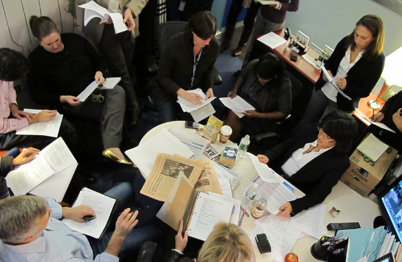 The Amanpour. team pitching ideas, deciding which stories to cover and and which guests to interview.