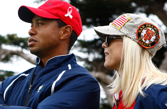 tiger woods wife elin. Tiger Woods and wife Elin in