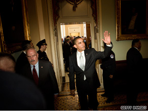 President Obama came to Capitol Hill Sunday to meet with Senate Democrats.
