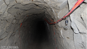 Inside the border tunnel.