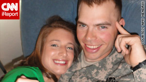 Amy Hendrix, left, and her fiance Kyle May, right, are planning an April wedding.