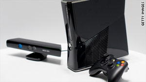 Kinect uses cameras to read a player's body movements and then translates those actions into the game.