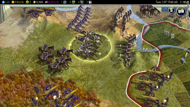 Combat in "Civilization V" gets rid of stacking a bunch of troops in one place and emphasizes ranged weapons.