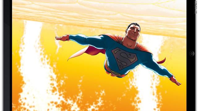 As of June, DC Comics now offers "Superman" comics as apps for the iPad.